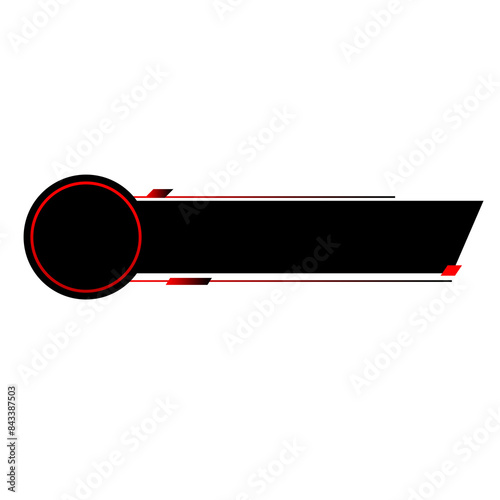 Black Lower third Label Banner Design