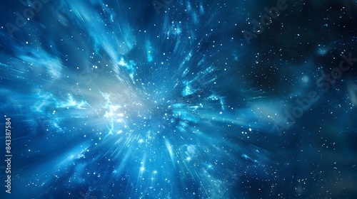 abstract blue background. explosion star.  © Berkah