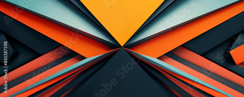 Wallpaper Mural Bold, contrasting shapes converging in a symmetrical composition, creating a visually striking design. Torontodigital.ca