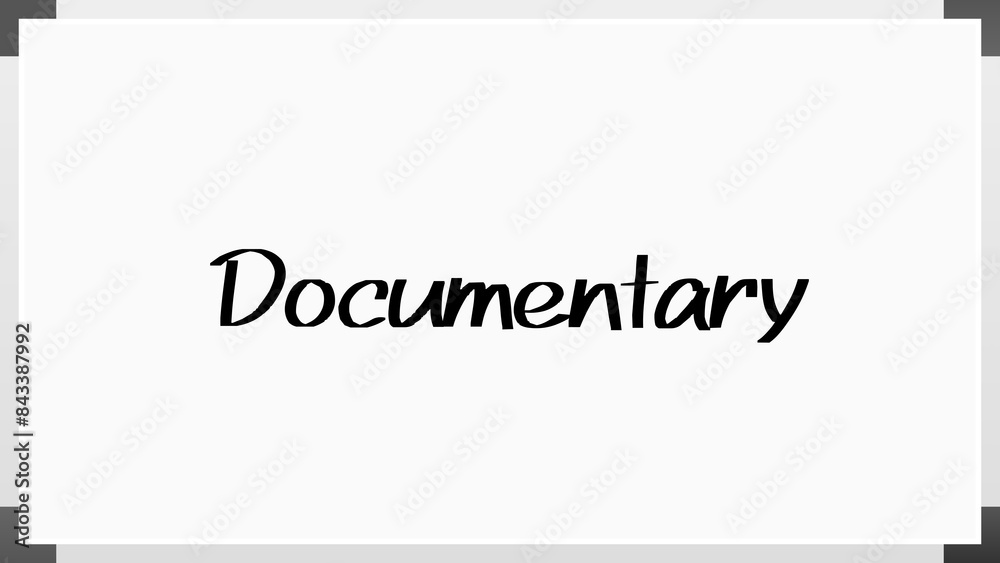 Documentary (ドキュメンタリー) のホワイトボード風イラスト Documentary (ドキュメンタリー) のホワイトボード風イラスト
