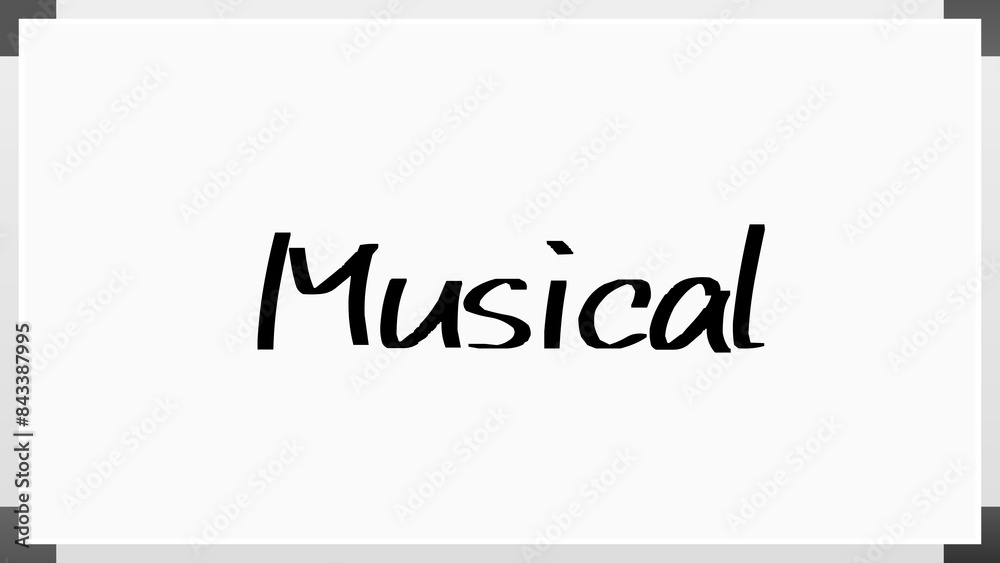 Musical (ミュージカル) のホワイトボード風イラスト Musical (ミュージカル) のホワイトボード風イラスト