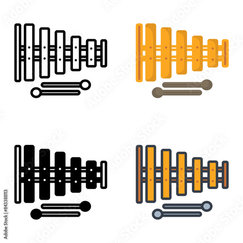 The Bell Lyra icon showcases a percussion instrument used in marching bands and orchestras for melodic tunes.