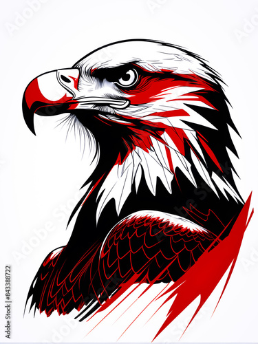 AI generated artistic sketch of an eagle