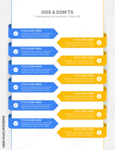Dos and Don’ts Comparison Modern Infographic Design Template