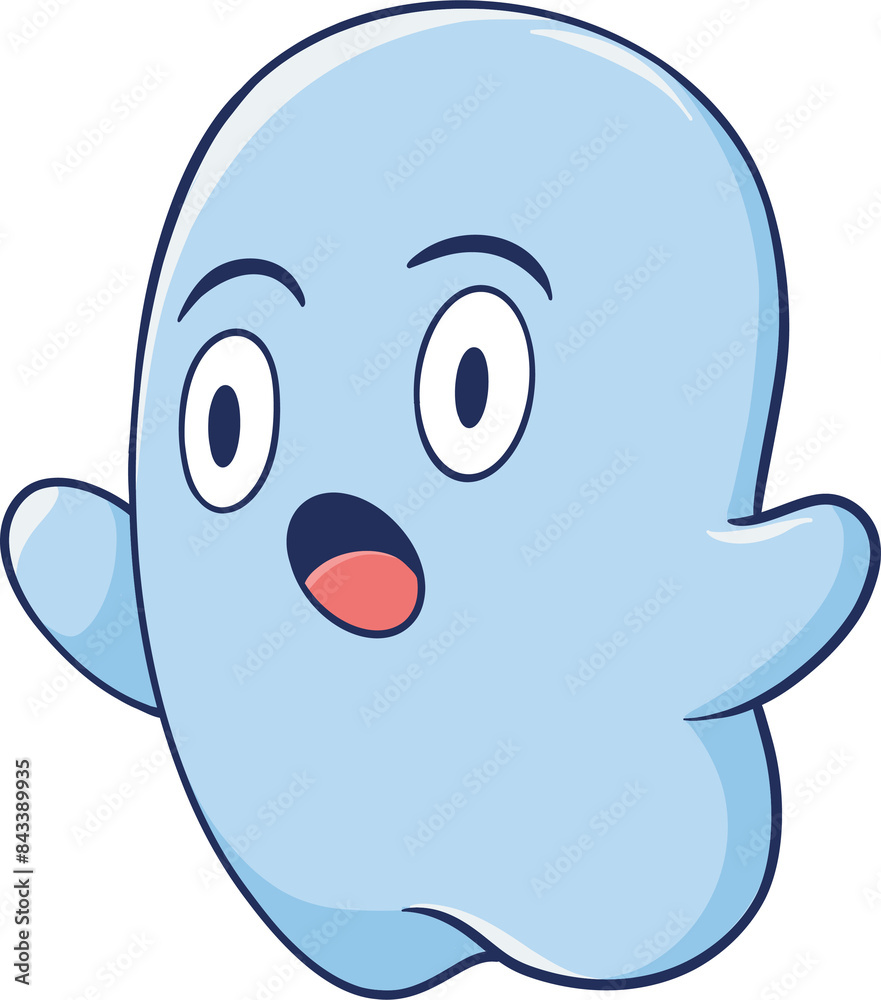 cute cartoon flying ghost with a big smile on its face cute cartoon flying ghost with a big smile on its face