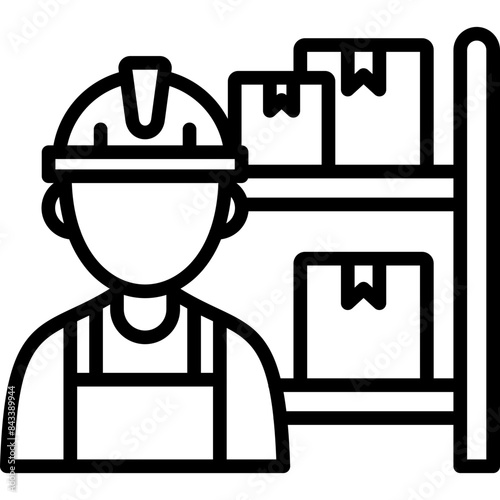 Warehouse Worker Icon