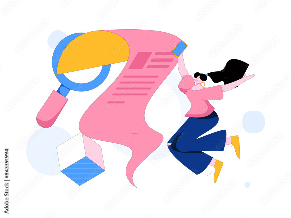 Flat vector illustration of business people operating work scene
Flat vector illustration of business people operating work scene
