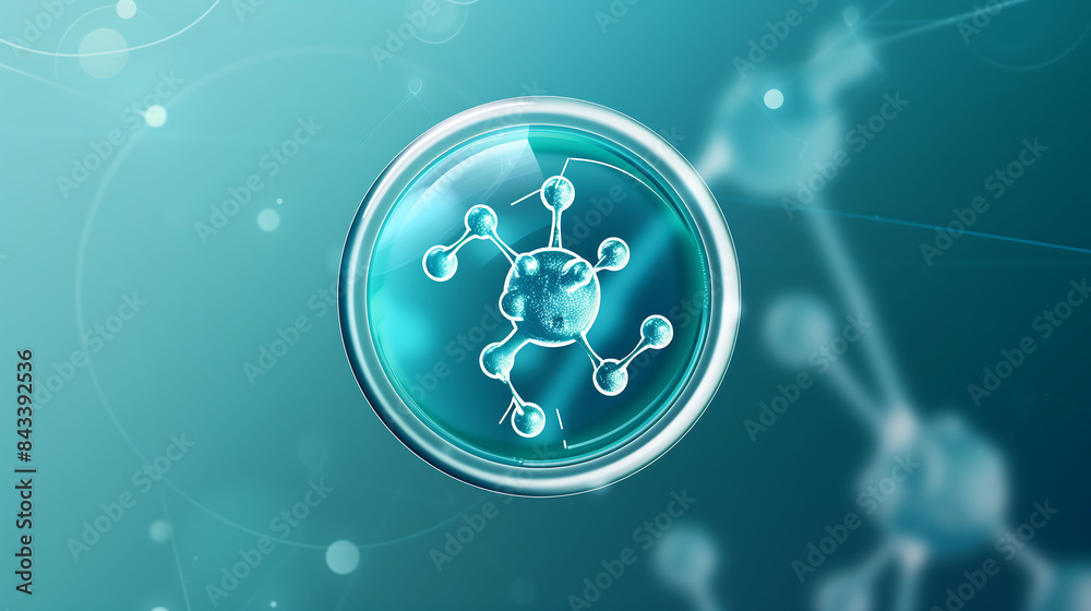 Molecular in bubble concept skin care cosmetics illustration isolated on a pastel color background. Collagen Skin Serum with Vitamin banner Molecular in bubble concept skin care cosmetics illustration isolated on a pastel color background. Collagen Skin Serum with Vitamin banner