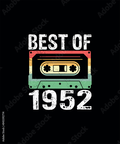 Best Of 1952 Cassette Tape Retro Vintage T-Shirt