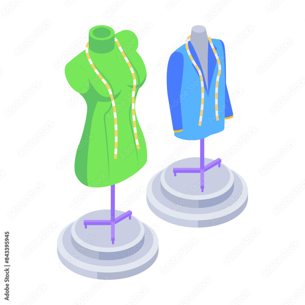 Sewing and Textile Tools Isometric Icons
Sewing and Textile Tools Isometric Icons