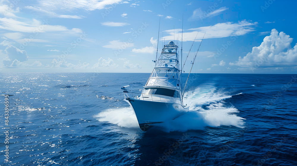 Fototapeta premium Deep Sea Fishing from a State-of-the-Art Vessel