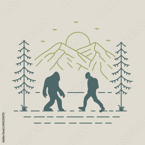 Yeti Big Foot Meet the Adventurer