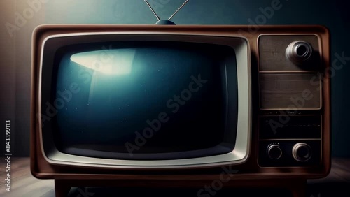 Vintage TV with static effect