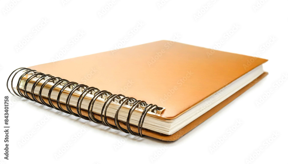 Notizbuch mit Spiral Bindung isoliert auf weißen Hintergrund, Freisteller Notizbuch mit Spiral Bindung isoliert auf weißen Hintergrund, Freisteller