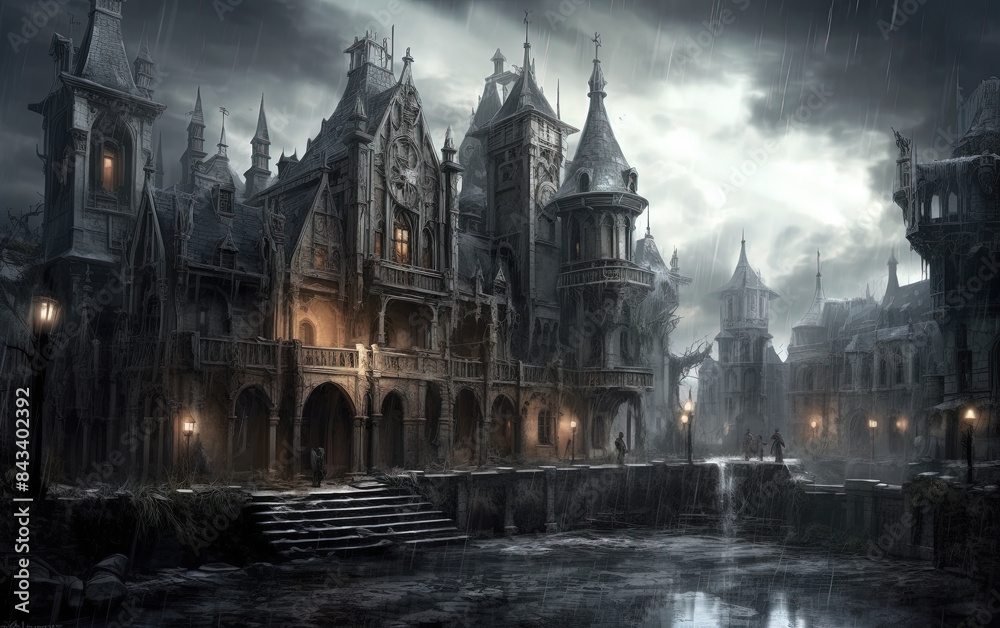 Fototapeta premium gothic architecture city