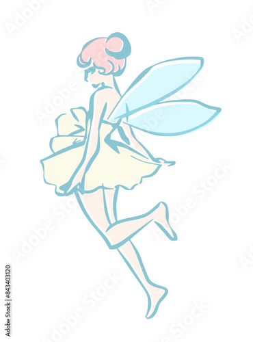 ラフな妖精のイラスト