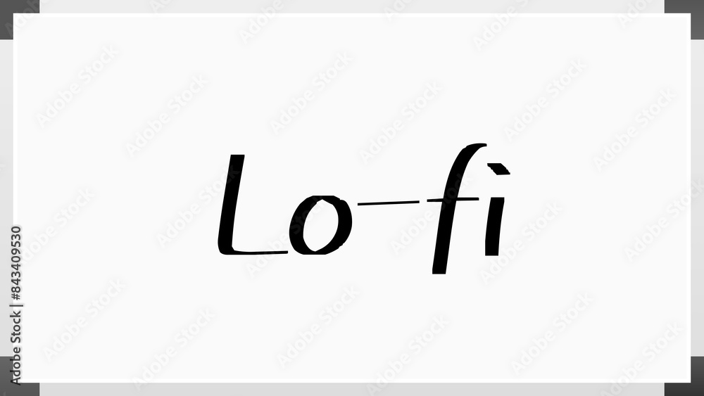 Lo-fi (ローファイ) のホワイトボード風イラスト