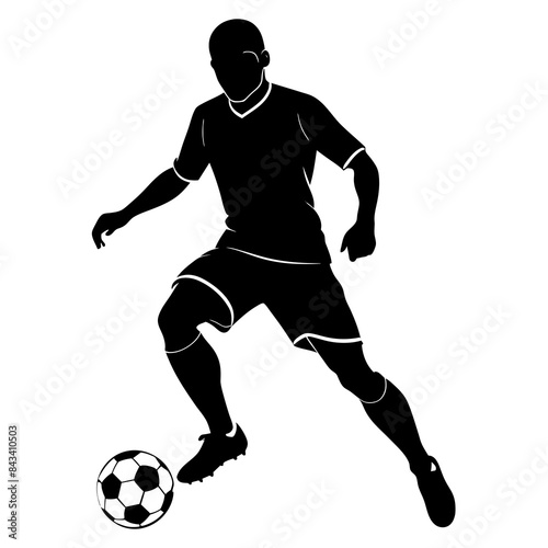 soccer player silhouette