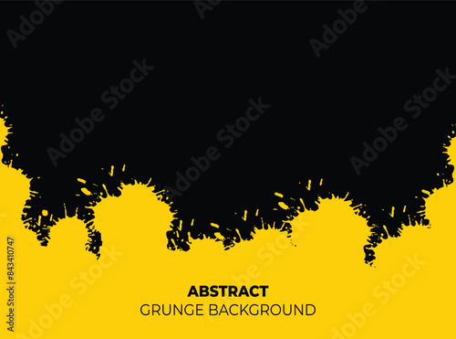 Black and yellow abstract grunge background