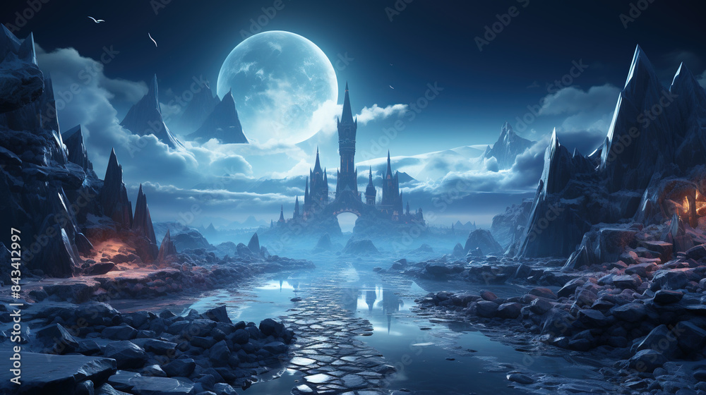 epic sized citadel, extremely tall and thick citadel monolith of ice shards and mirrors epic sized citadel, extremely tall and thick citadel monolith of ice shards and mirrors