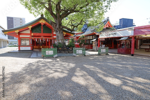 A Japanese shrine in Toyonaka City in Osaka Prefecture : a scene of the precincts of Hattori-tenjingu Shrine photo