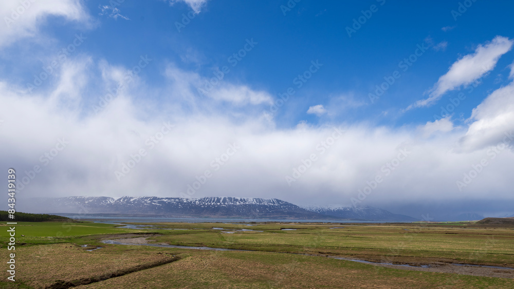 Landscape in the north of iceland in summer Landscape in the north of iceland in summer