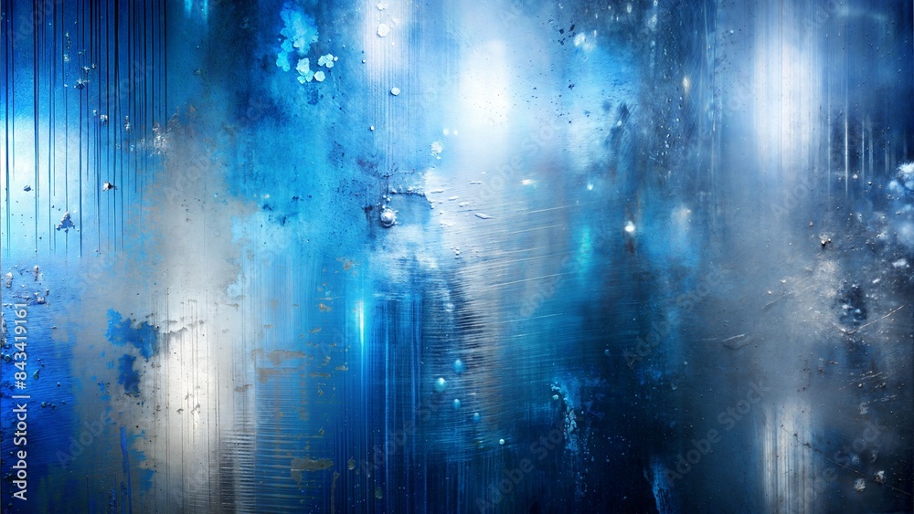 Fototapeta premium Textured abstract background with blue and silver hues