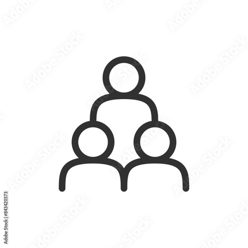 People, linear icon. A team, a group of people. Line with editable stroke