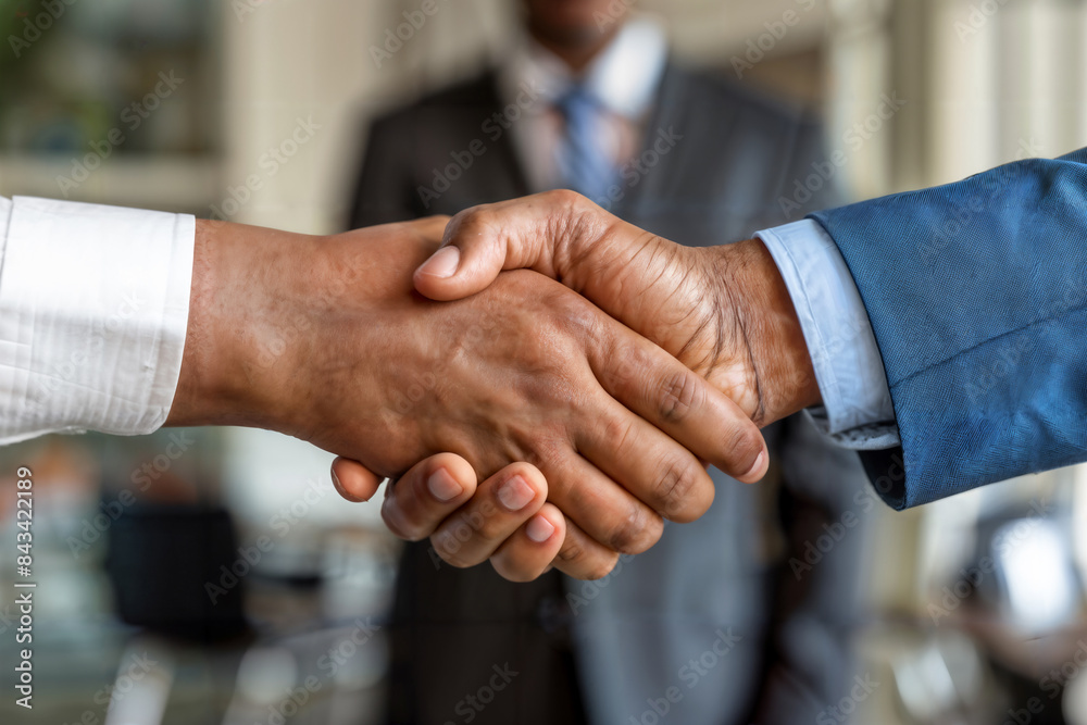 Business People Closing a Deal with Handshake Business People Closing a Deal with Handshake