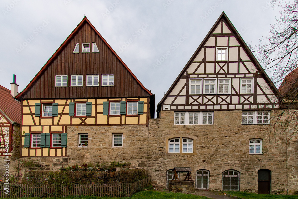 Fachwerkhäuser in Schorndorf in Baden-Württemberg, Deutschland