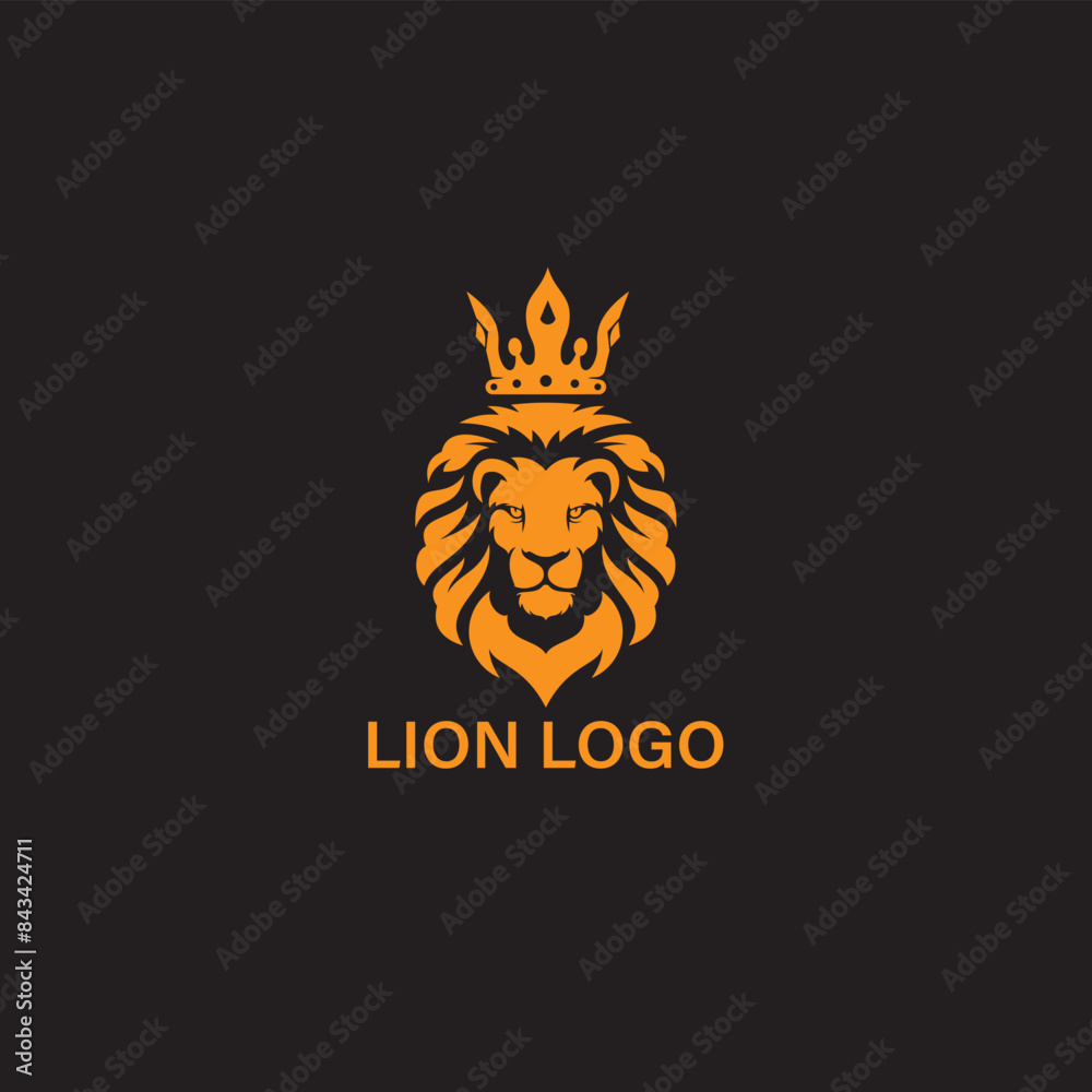 Fototapeta premium Lion Head Logo Vector Template Illustration Design
