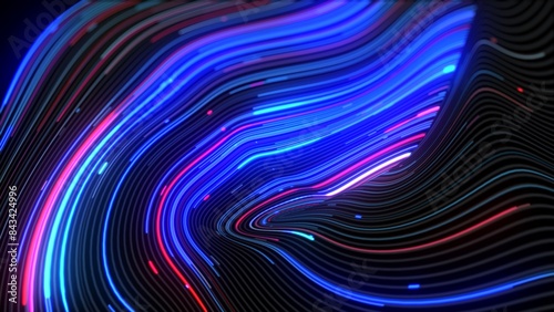 The Flow of Data: A Digital Wave.
An abstract representation of fiber optic data flow. The dark background emphasizes the dynamic nature of the data flow.