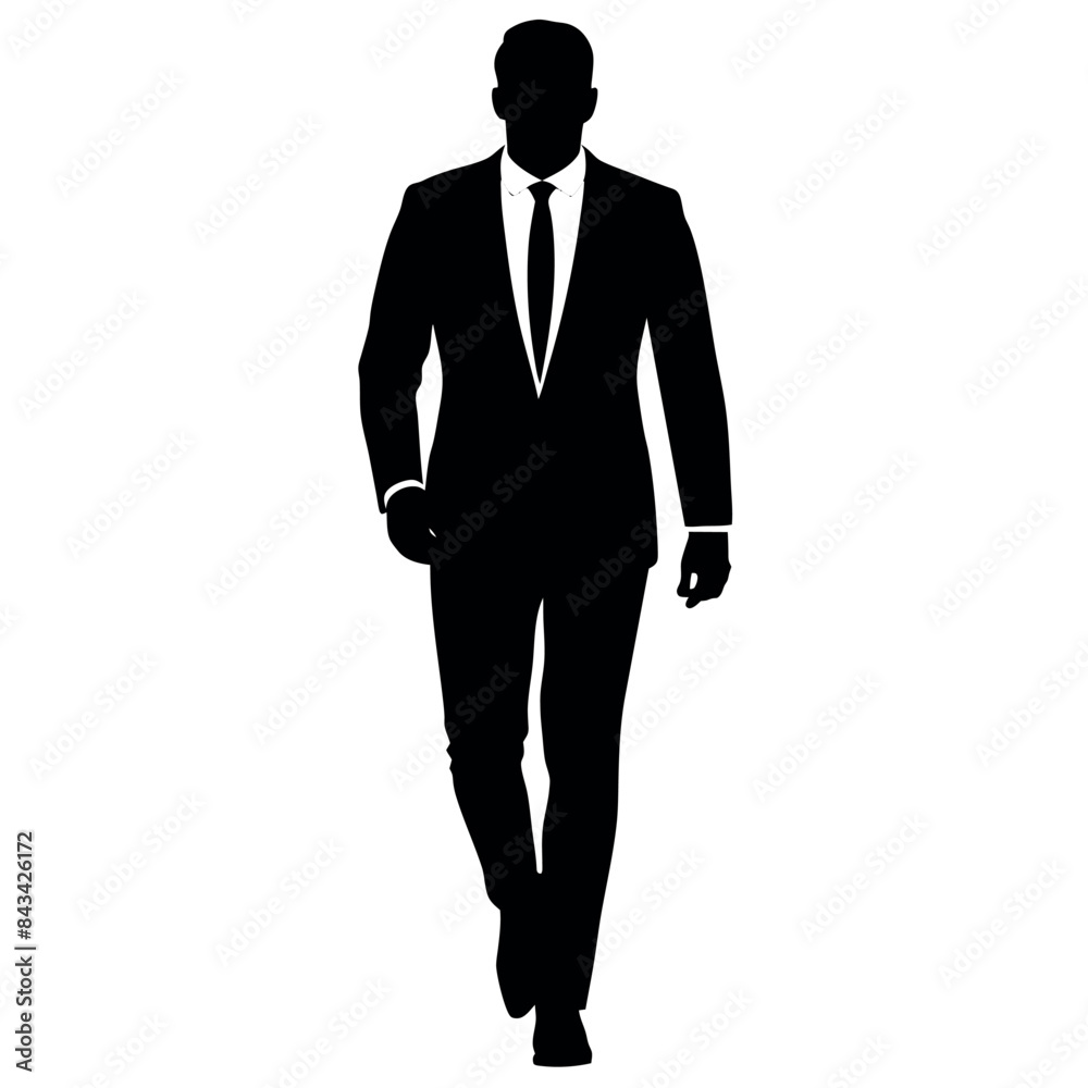 smart and stylish, Businessman walking forward vector silhouette smart and stylish, Businessman walking forward vector silhouette