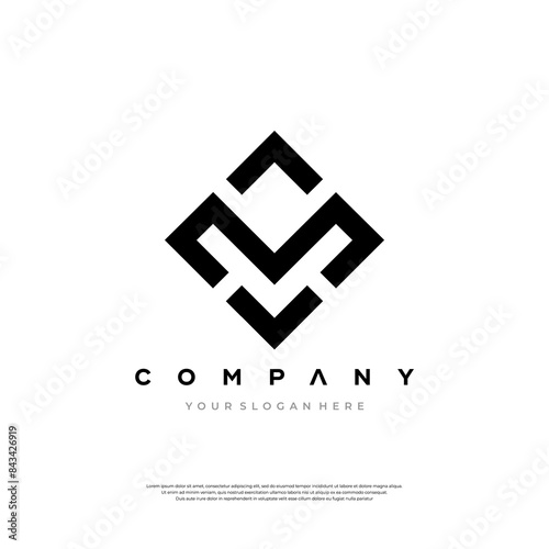 Dynamic Geometric Abstract Logo for Modern Enterprises Letter M