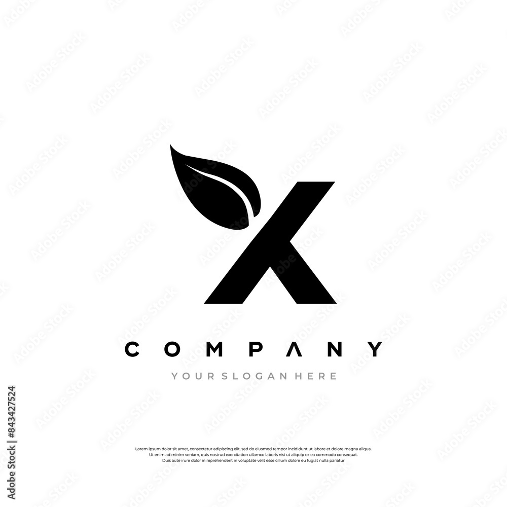 Eco Friendly Brand Logo Letter X Eco Friendly Brand Logo Letter X