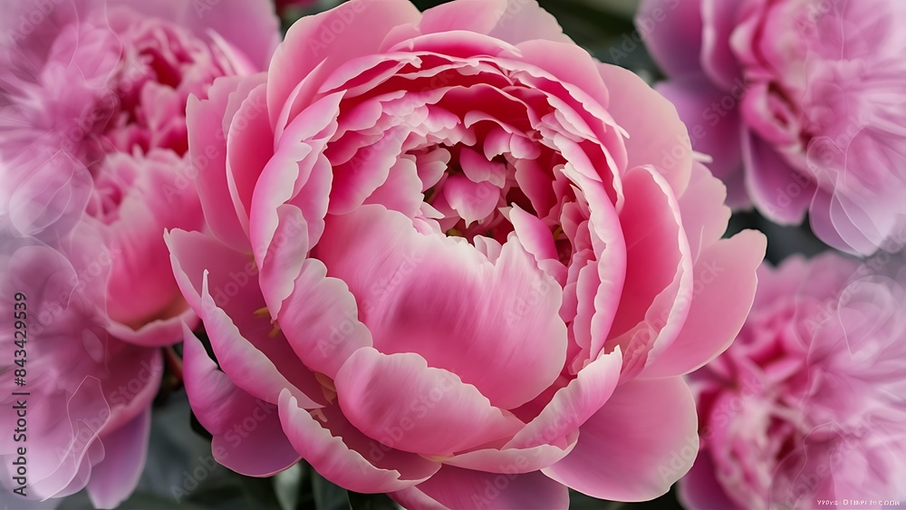 Beautiful pink peony flower background Beautiful pink peony flower background