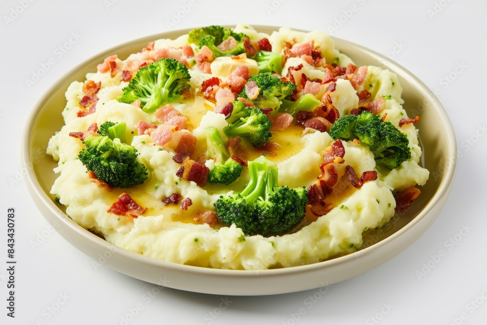 Mouthwatering Bacon Broccoli Mashed Potatoes with Melted Butter Drizzle Mouthwatering Bacon Broccoli Mashed Potatoes with Melted Butter Drizzle
