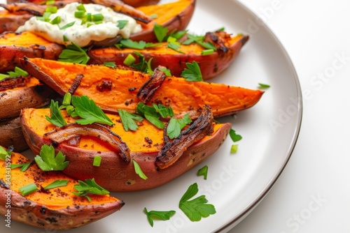 Wallpaper Mural Mouthwatering Roasted Sweet Potatoes with Smoky Onion Dip for a Yummy Treat Torontodigital.ca