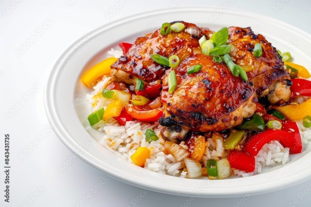Succulent Baked Chicken with Tangy Glaze and Vibrant Vegetables Succulent Baked Chicken with Tangy Glaze and Vibrant Vegetables