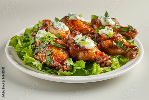 Golden-Brown Teriyaki Chicken Wings with Tangy Blue Cheese Dip