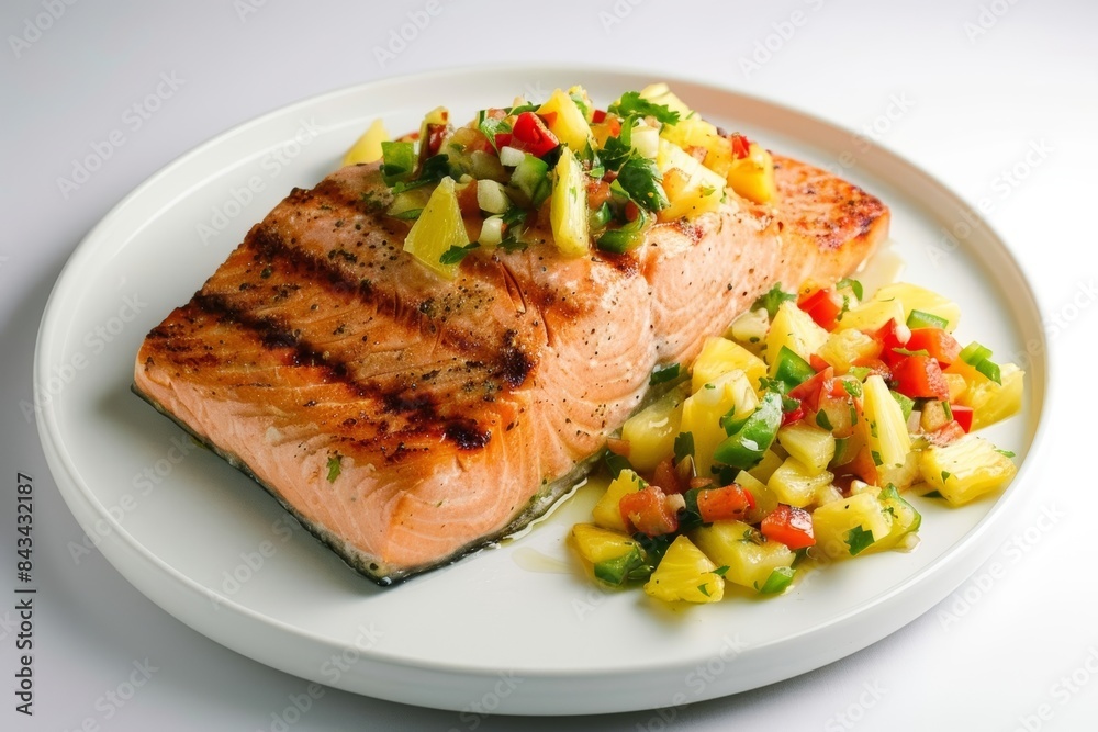 Tantalizing Baked Salmon with Juicy Pineapple Salsa Tantalizing Baked Salmon with Juicy Pineapple Salsa
