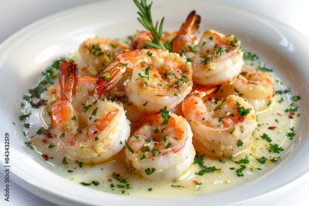 Gourmet Baked Shrimp Scampi with Red Pepper Flakes Gourmet Baked Shrimp Scampi with Red Pepper Flakes