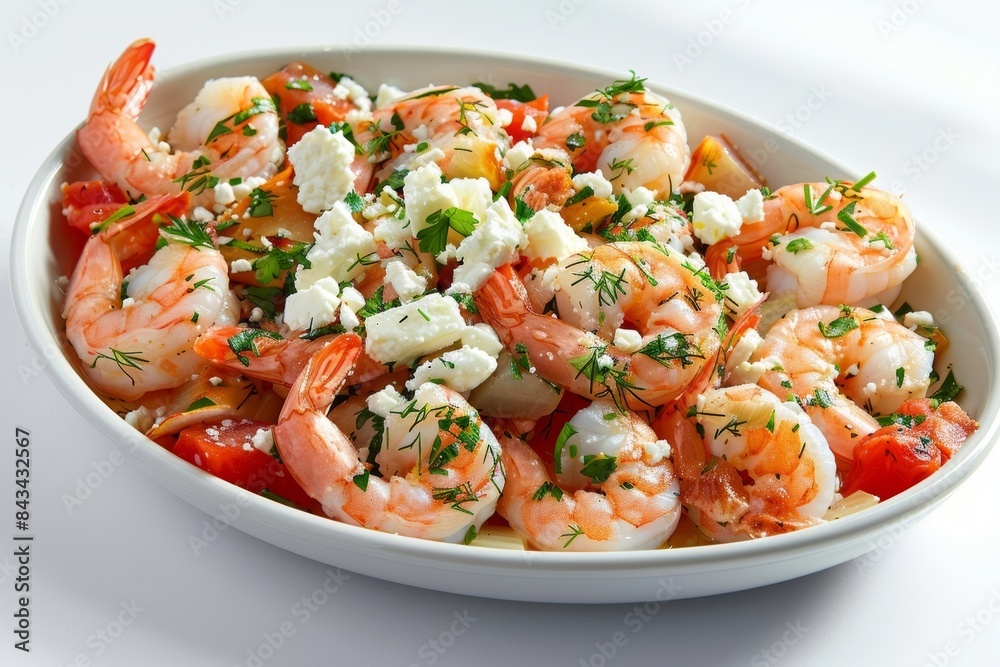 Baked Shrimp with Tomato and Feta Food Presentation Baked Shrimp with Tomato and Feta Food Presentation