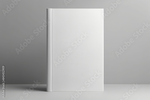 Minimalistic blank white book cover design ideal for artwork presentation  publishing projects  and creative designs.
