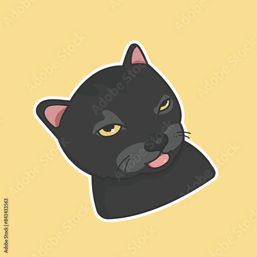 Drunk Cat Meme Sticker Vector Cute Illustration