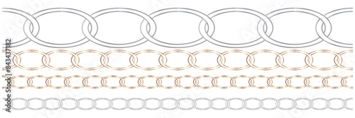 chains backgrounds, shinny metal iron chains, Seamless chain pattern.
