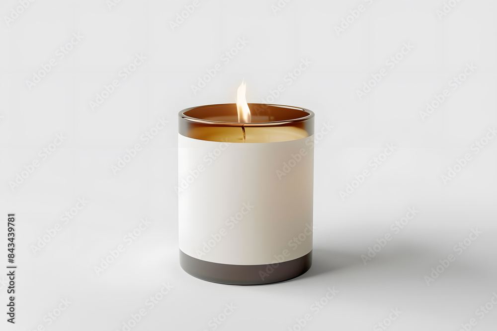 Candle mockup isolated on white background Candle mockup isolated on white background