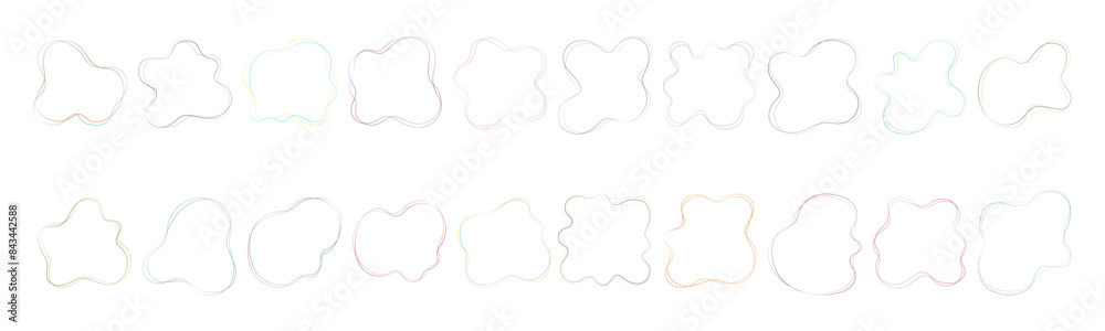 Blob outline vector collection can be used in a variety of ways, including card decorations, frames, paper decorations, cards, backgrounds, and more. Blob outline vector collection can be used in a variety of ways, including card decorations, frames, paper decorations, cards, backgrounds, and more.