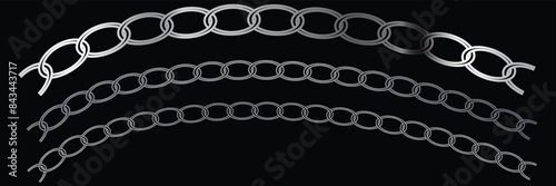 Chain pattern. chains backgrounds, shinny metal iron chains, Seamless chain pattern. Silver metallic chain texture. Eps 10.