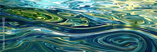 Abstract Patterns With A Fluid, Swirling Surface, In Flowing Blues And Greens, Evoking Movement And Tranquility , HD Wallpapers, Background Image